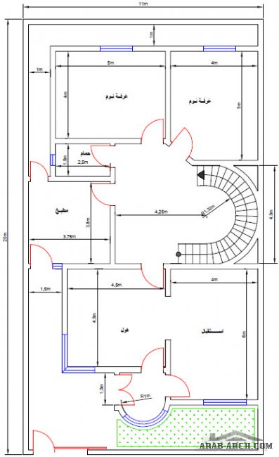 خرائط لدور سكن عراقيه بمختلف المساحات من تصميم المهندس ياسر العبادي 