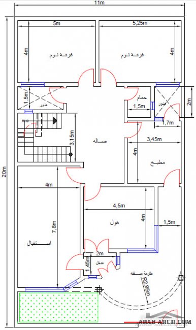 خرائط لدور سكن عراقيه بمختلف المساحات من تصميم المهندس ياسر العبادي 