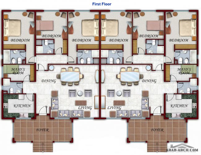 FLOOR PLAN - 1 STOREY VILLAS - makarem