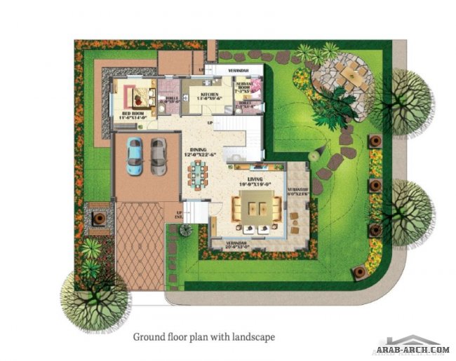 villa Type A – 3 Bedroom – Plot Area: 5500-7500 sq. ft.