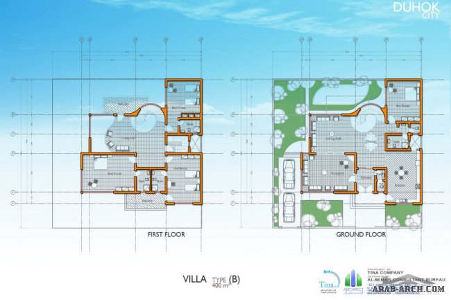 تينا لاند - دهوك فيلا 400 متر مربع - نموذج B