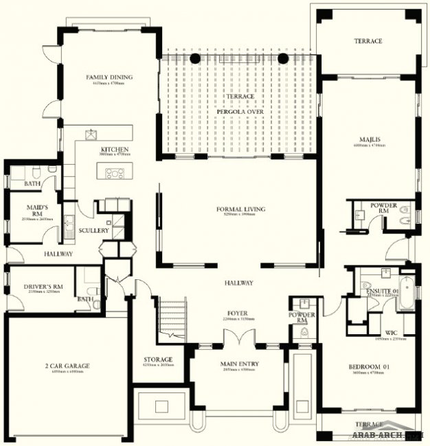 FLOOR PLANS 4 BEDROOM VILLA خرائط فيلا فاخرة 4 غرف نوم