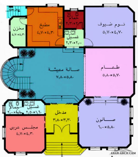 فيلا رائعه صغيرة المساحة مخطط الدور 250 متر مربع