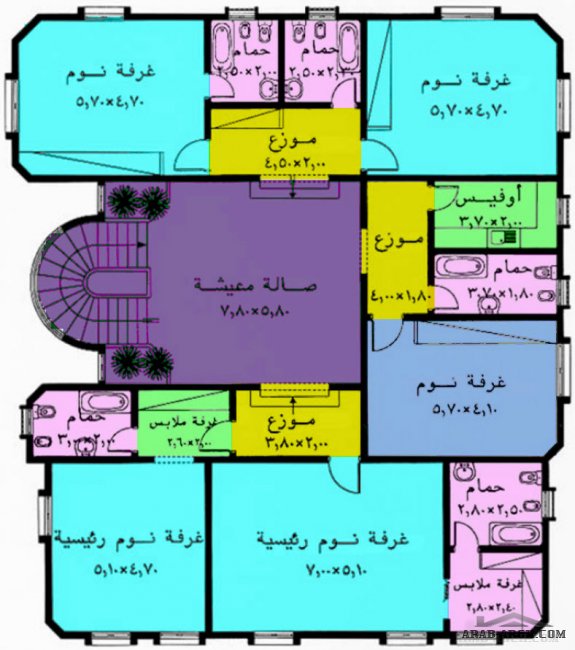 فيلا رائعه صغيرة المساحة مخطط الدور 250 متر مربع