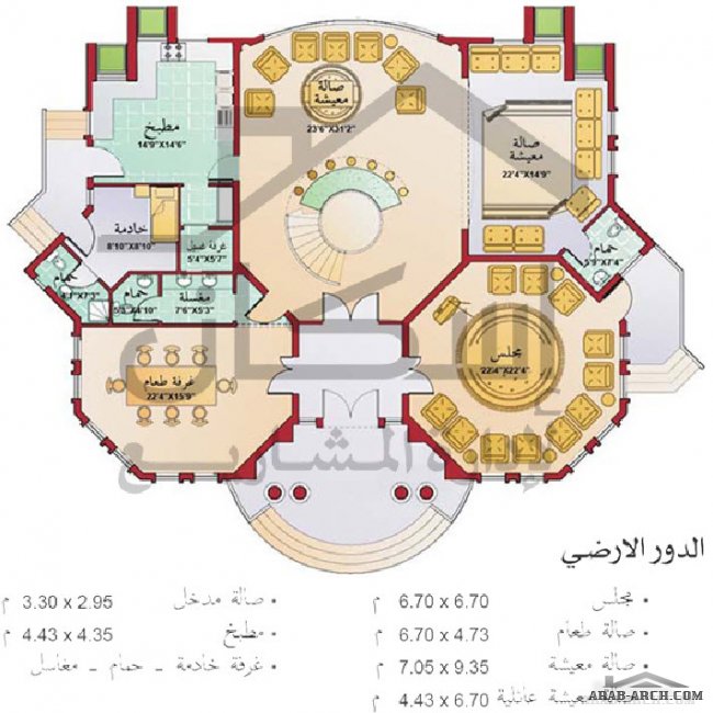 تصميم فيلا مميزة من اسكان لادراة المشاريع