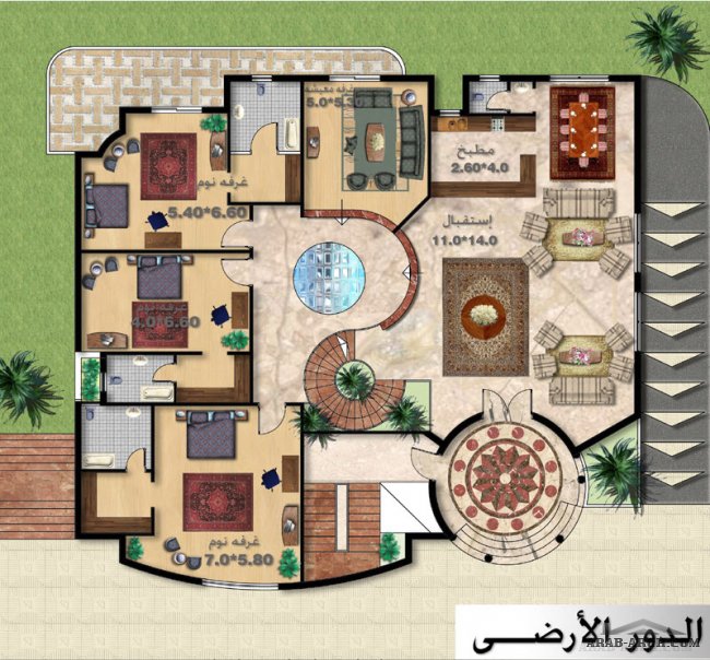 عمارة مرام (فيلا مرام) بمساحه 730متر مربع - بدروم وارضي و 4 ادوار علويه 