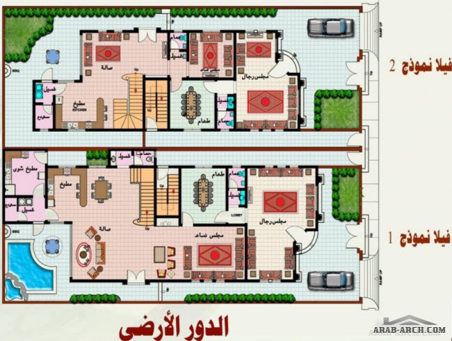 مشروع فلل الغدير - رواق الخليج للاستشارات الهندسية