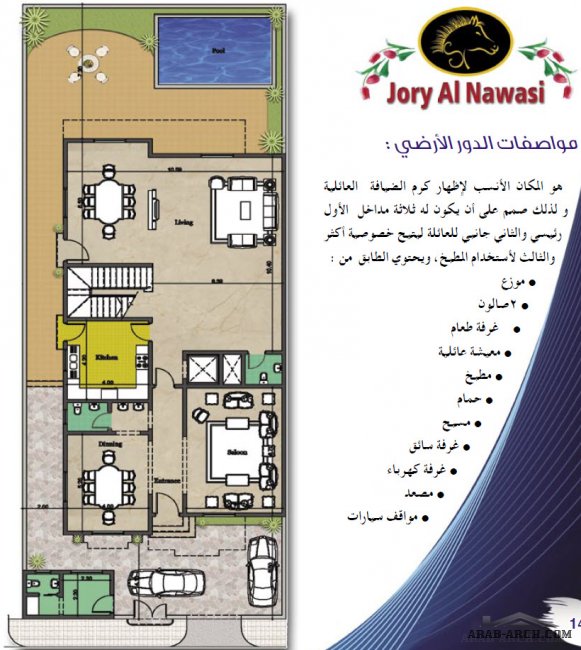 خرائط فيلا جوري النواصي تصميم حديث و كلاسيكي - بستان النواصى