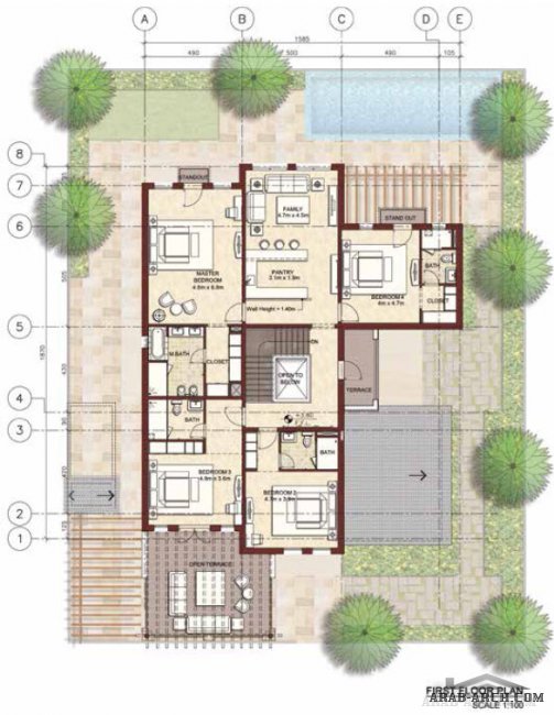 Villa Type B 5 Bedrooms + Family, G+1