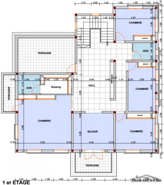 تصميم بناية سكنية 3 طوابق رائعه وحصريا للمهندس Lotfi Abou El Kouroum