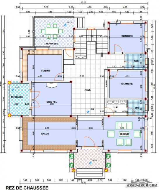 تصميم بناية سكنية 3 طوابق رائعه وحصريا للمهندس Lotfi Abou El Kouroum