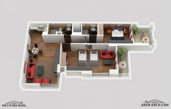 floor plans - Studio on the Red Sea Coast