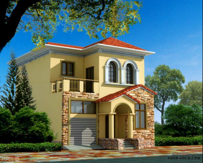 special villas front and elevation‬‏