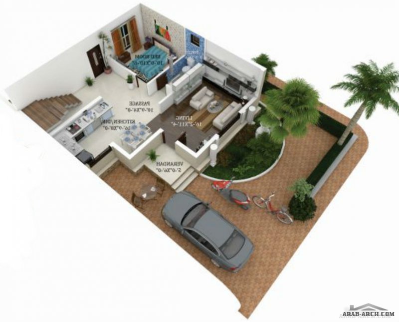 ITALIAN VILLA 3BHK floor plan