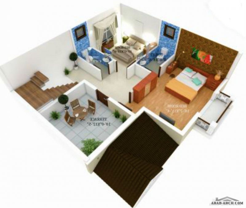 ITALIAN VILLA 3BHK floor plan