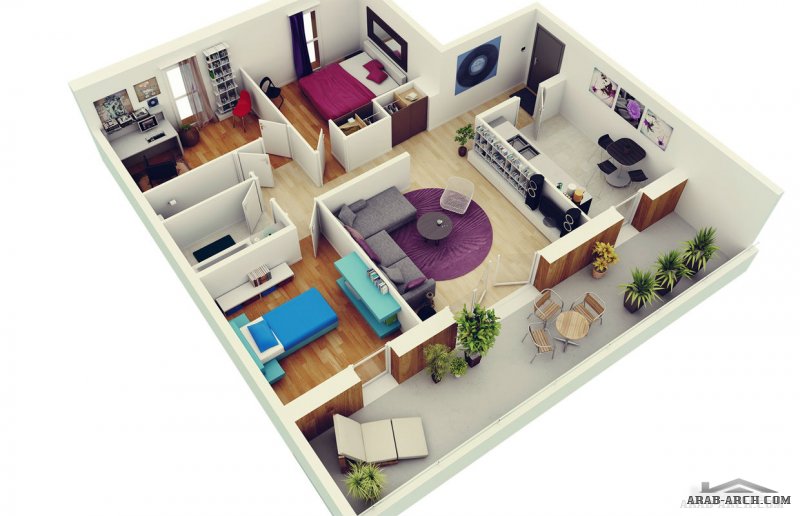 FREE 3 BEDROOMS HOUSE DESIGN AND LAY-OUT