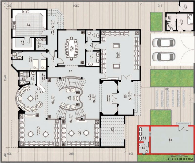 مخطط الفيلا رقم التصميم A71 من مبادرة بيتى917 متر مربع 5 غرف نوم