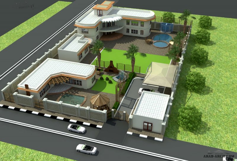 finalizing 3d villa -  by Summer fouad