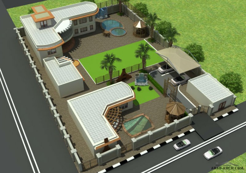 finalizing 3d villa -  by Summer fouad